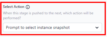 Selecting an action for a pipeline stage